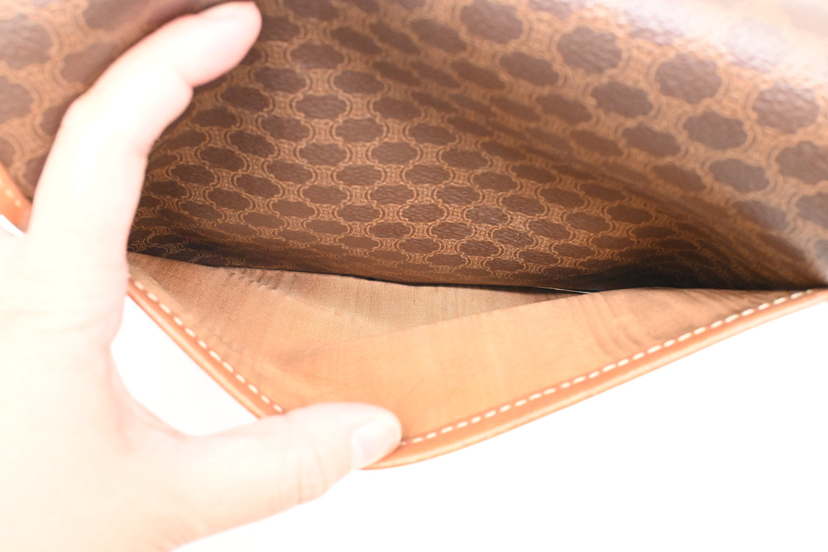 Celine Crossbody Bag in Brown Macadam Canvas