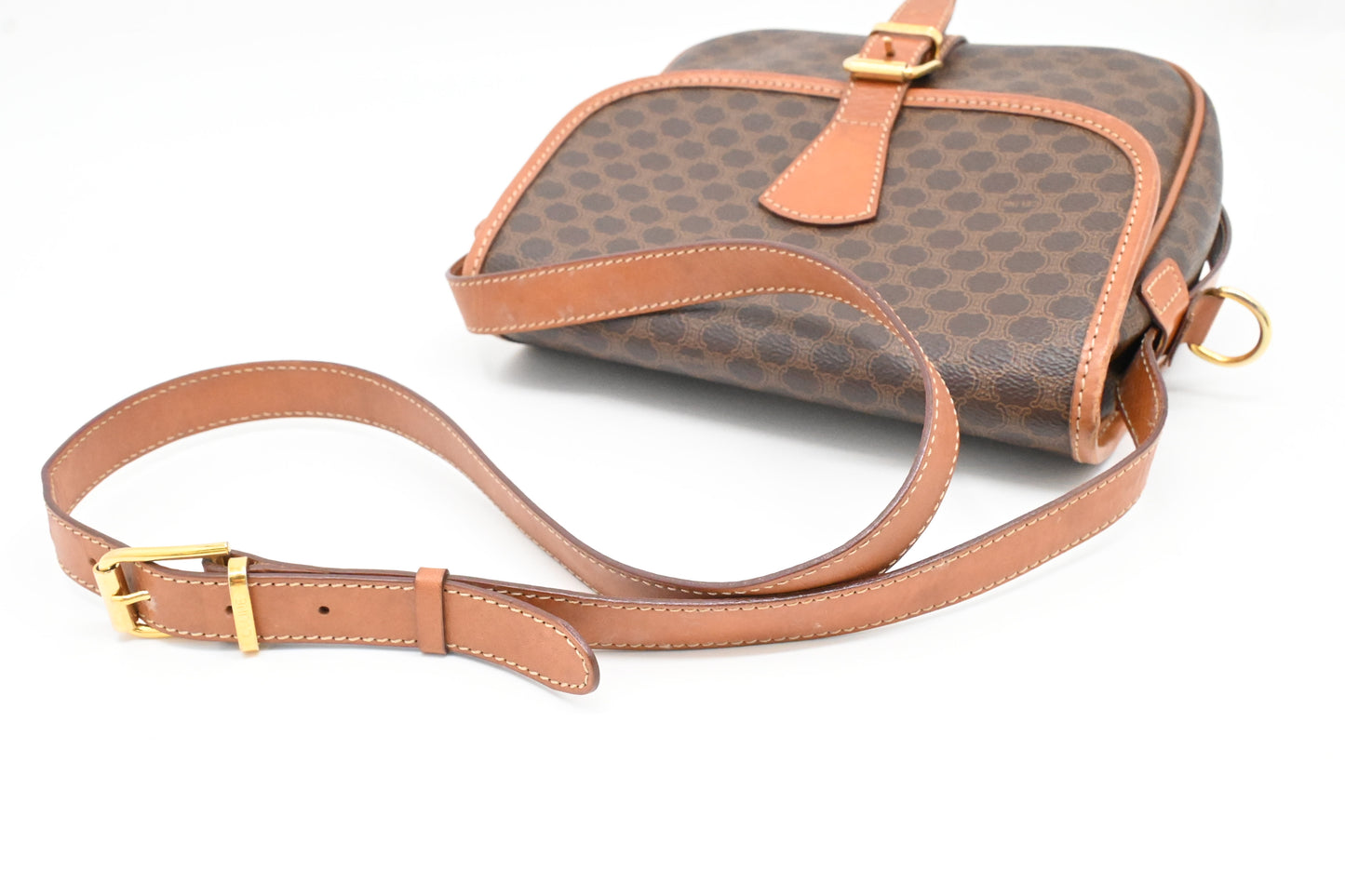 Celine Crossbody Bag in Brown Macadam Canvas