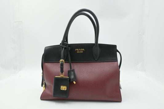 Prada Esplanade 2way Bag in Red and Black Leather