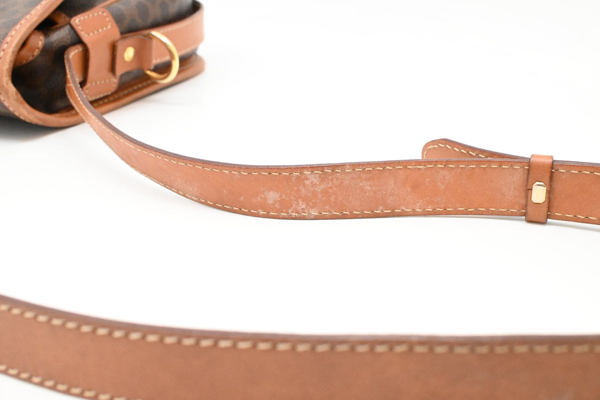 Celine Crossbody Bag in Brown Macadam Canvas