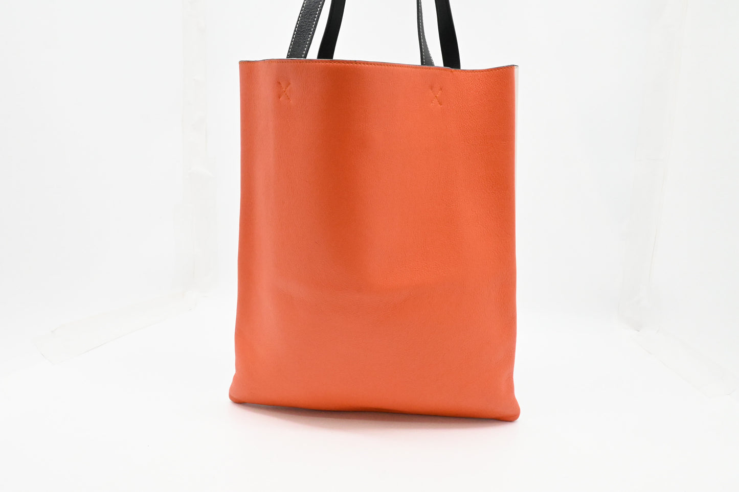 Loewe Koi Carp Anagram Tote Bag in White and Orange Leather