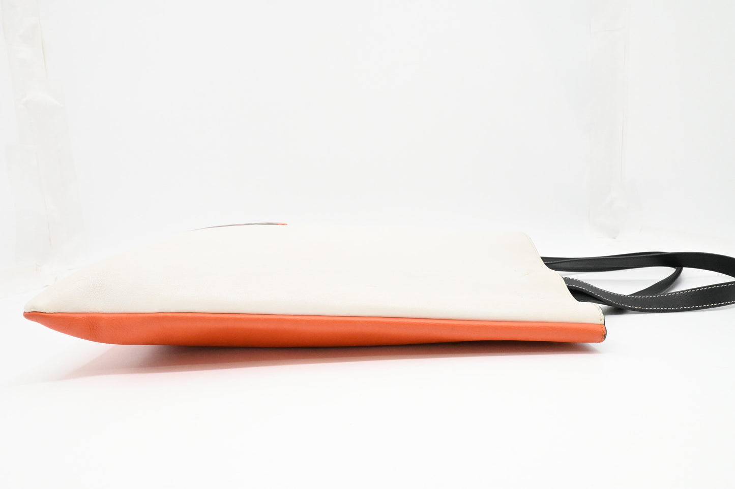 Loewe Koi Carp Anagram Tote Bag in White and Orange Leather