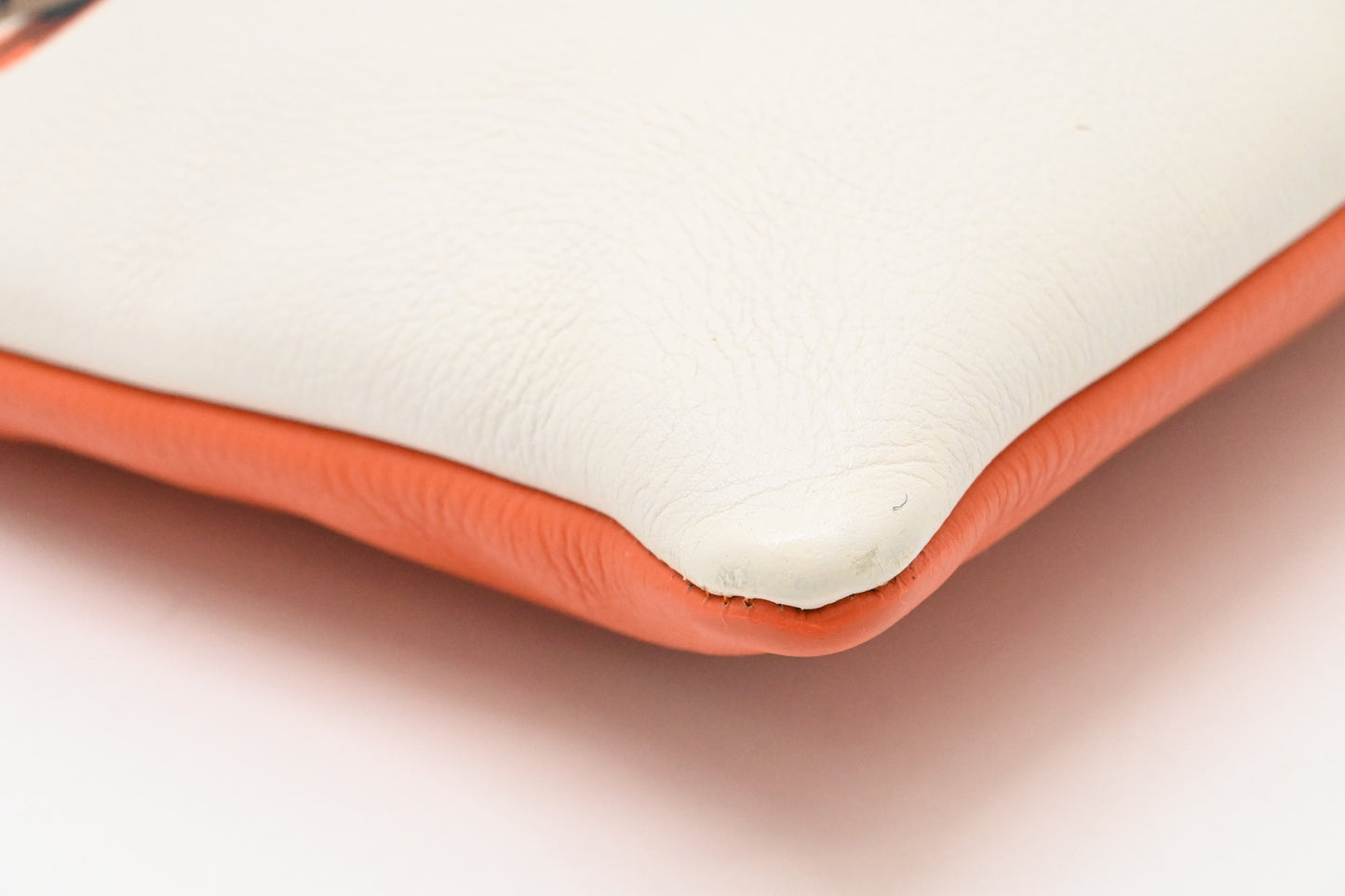 Loewe Koi Carp Anagram Tote Bag in White and Orange Leather