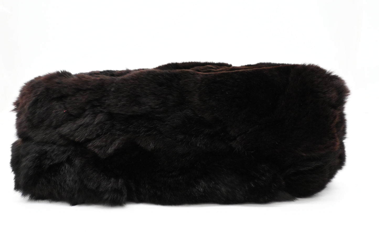 Chanel Shoulder Bag in Dark Brown Rabbit Fur