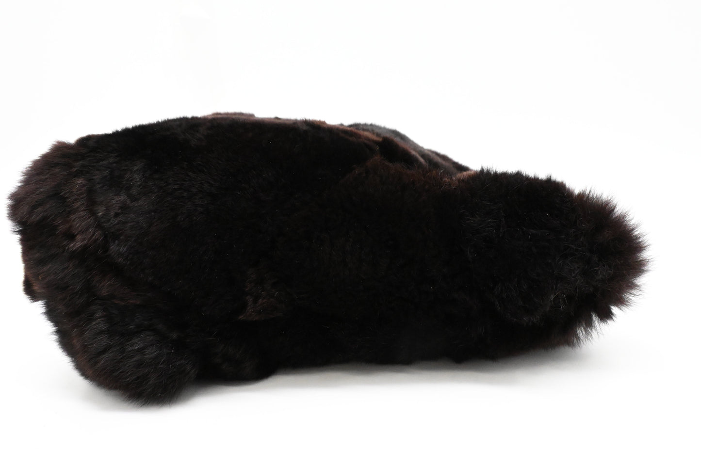 Chanel Shoulder Bag in Dark Brown Rabbit Fur