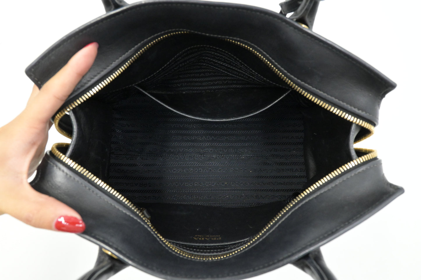 Prada Esplanade 2way Bag in Red and Black Leather