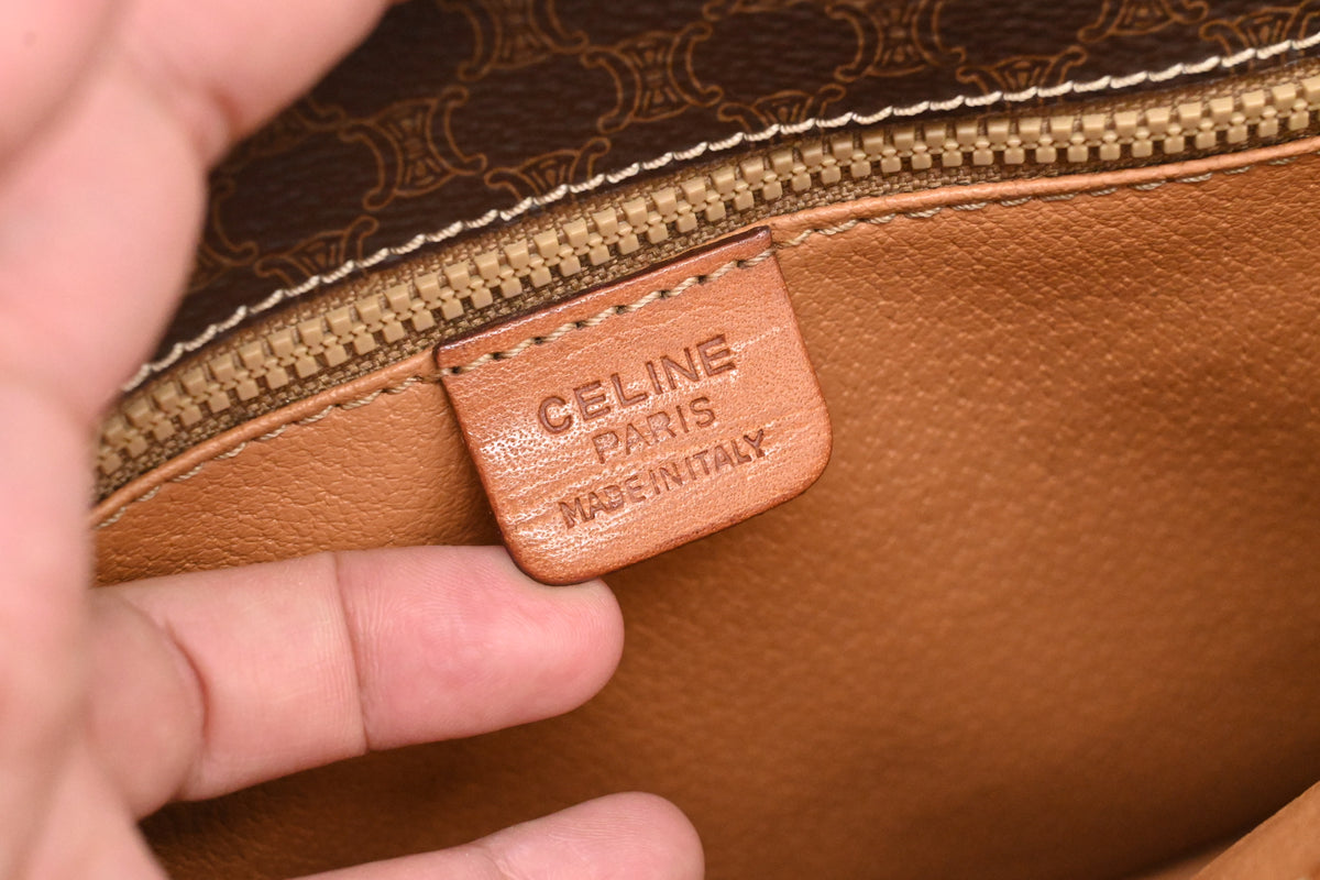 Celine Crossbody Bag in Brown Macadam Canvas