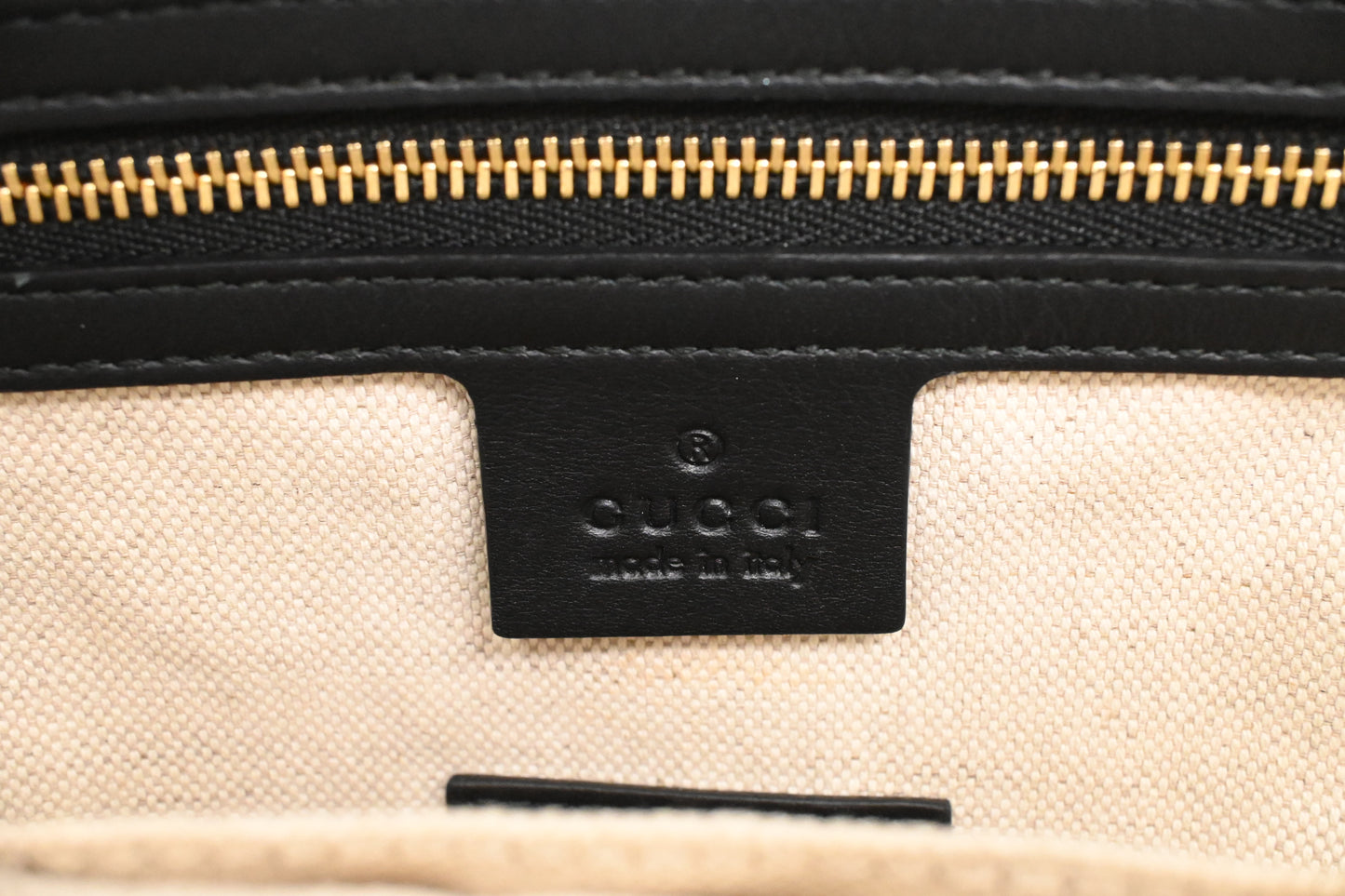 Gucci Tiger Embroidered Tote in Denim Canvas