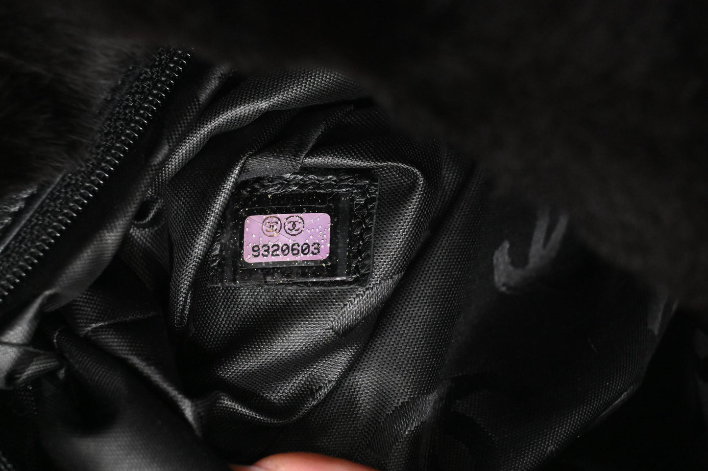 Chanel Shoulder Bag in Dark Brown Rabbit Fur