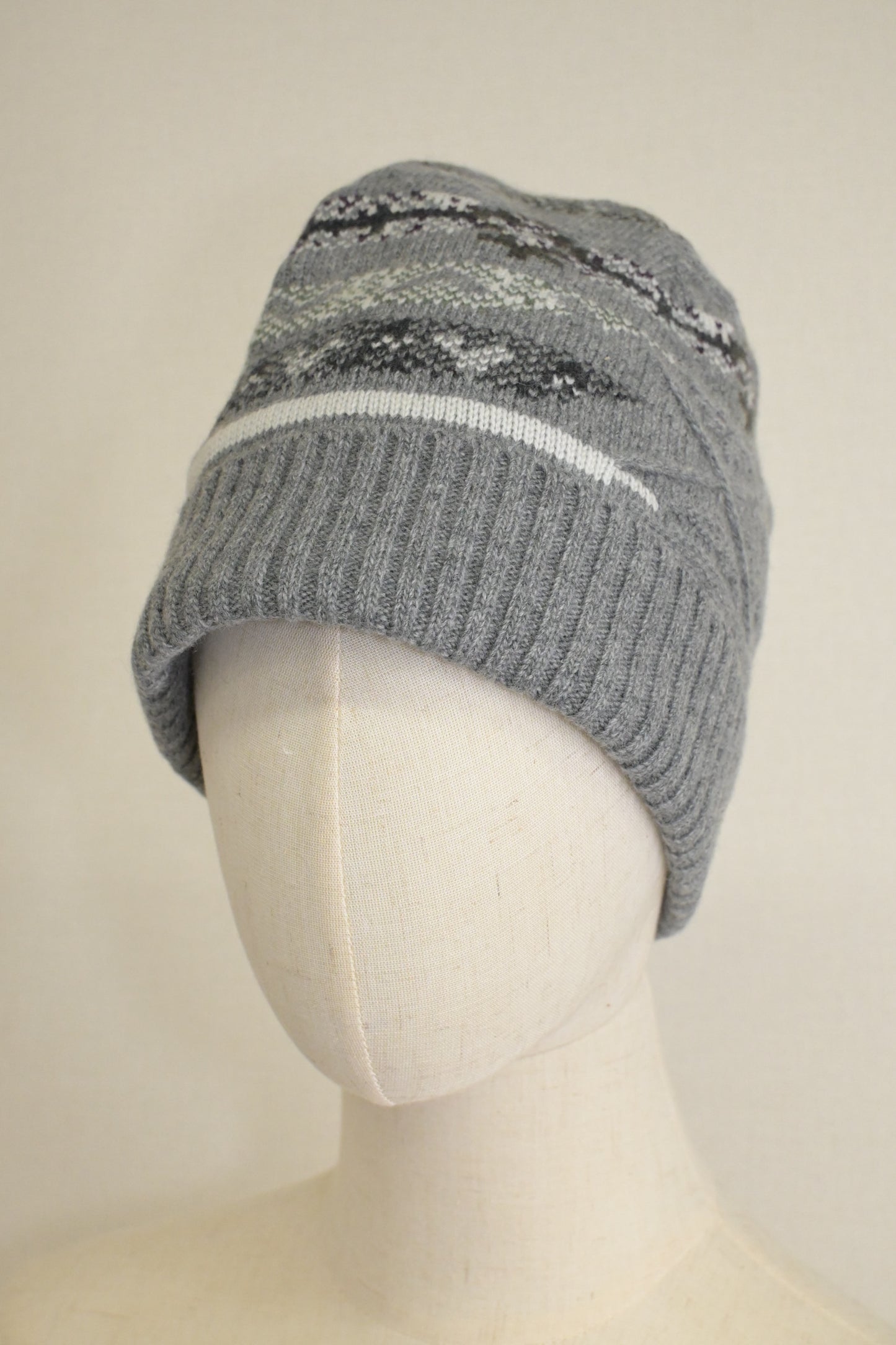 Hermes Beanie in Grey Wool and Cashmere