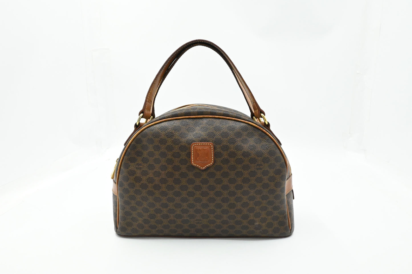Celine Handbag in Brown Macadam Canvas