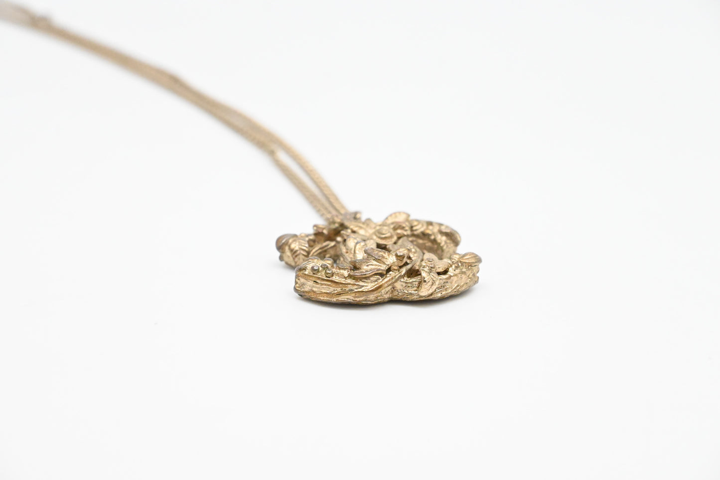 Chanel CC Logo Necklace with Leaves and Flowers