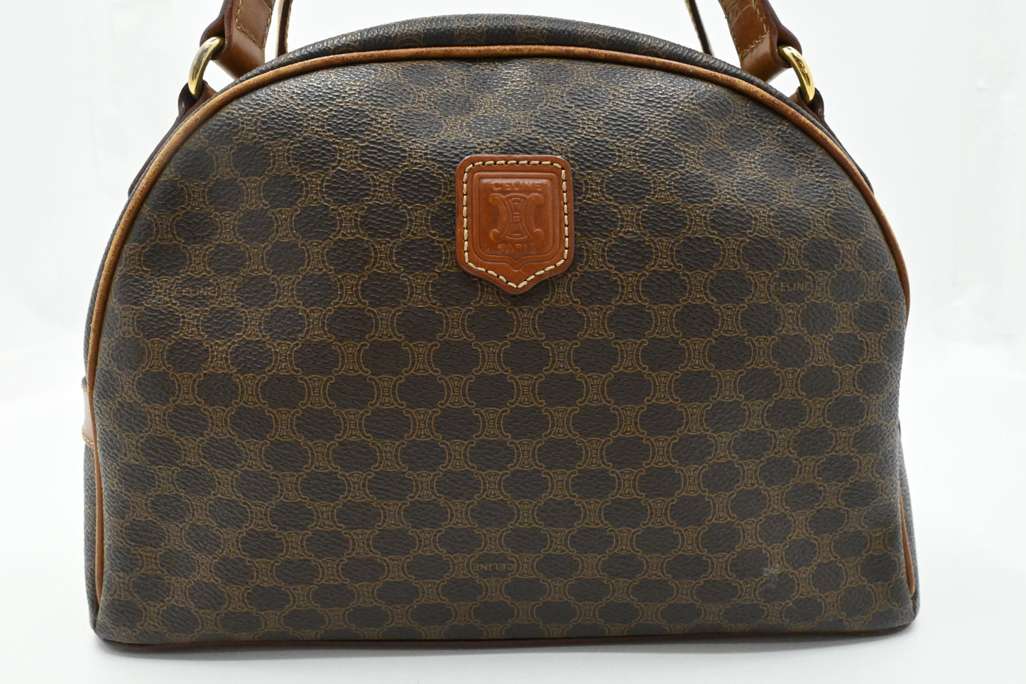 Celine Handbag in Brown Macadam Canvas