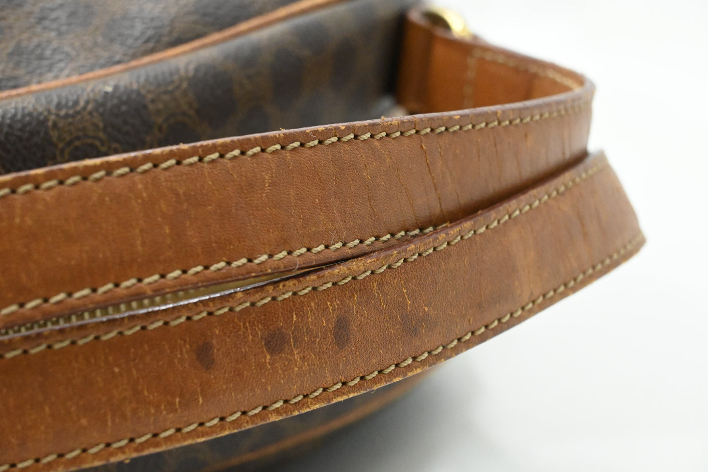 Celine Handbag in Brown Macadam Canvas