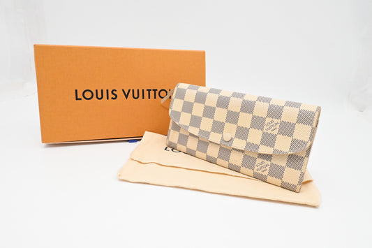 Louis Vuitton Emilie Wallet in Damier Azur Canvas
