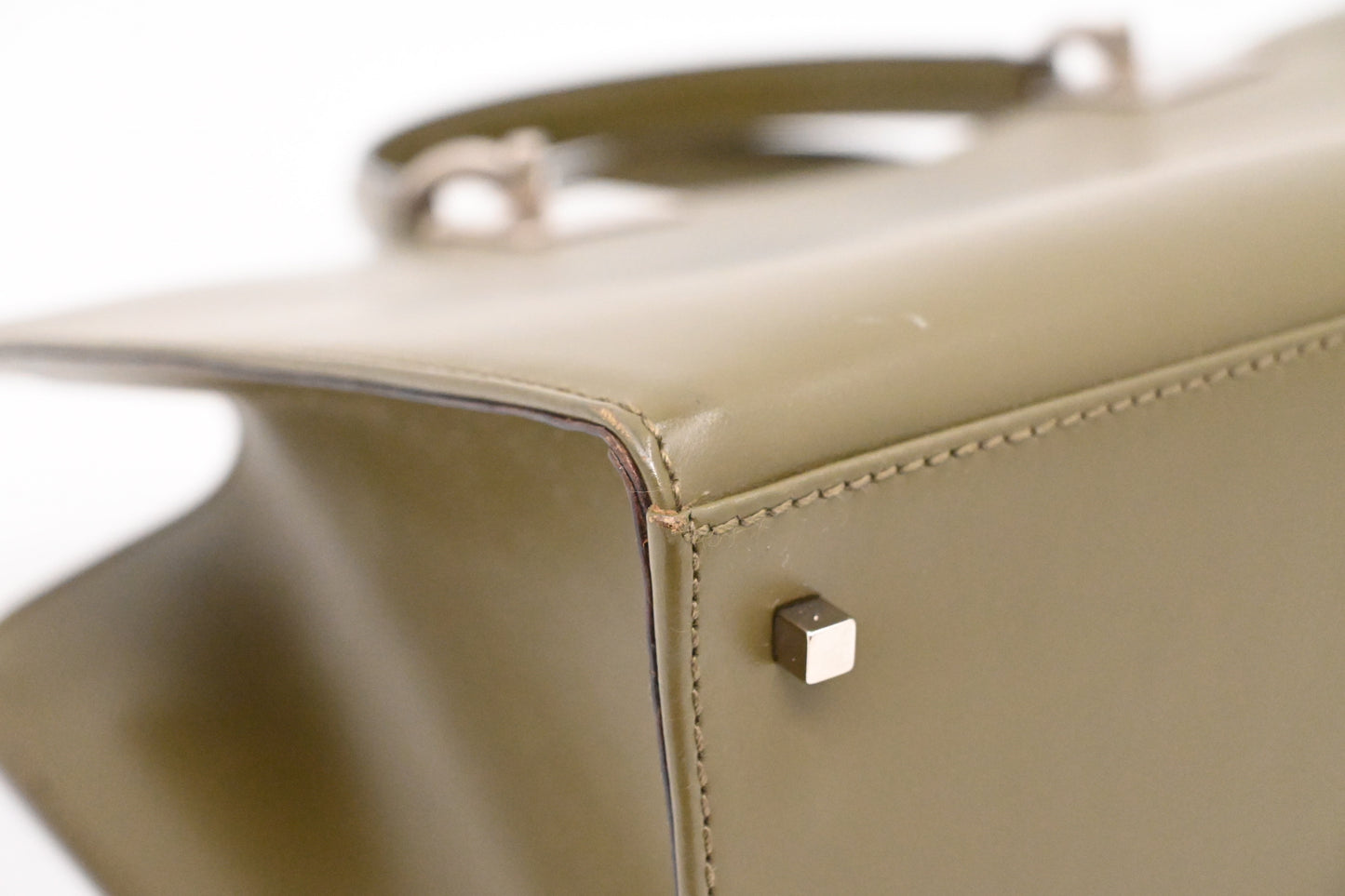 Ferragamo Handbag in Olive Green Leather