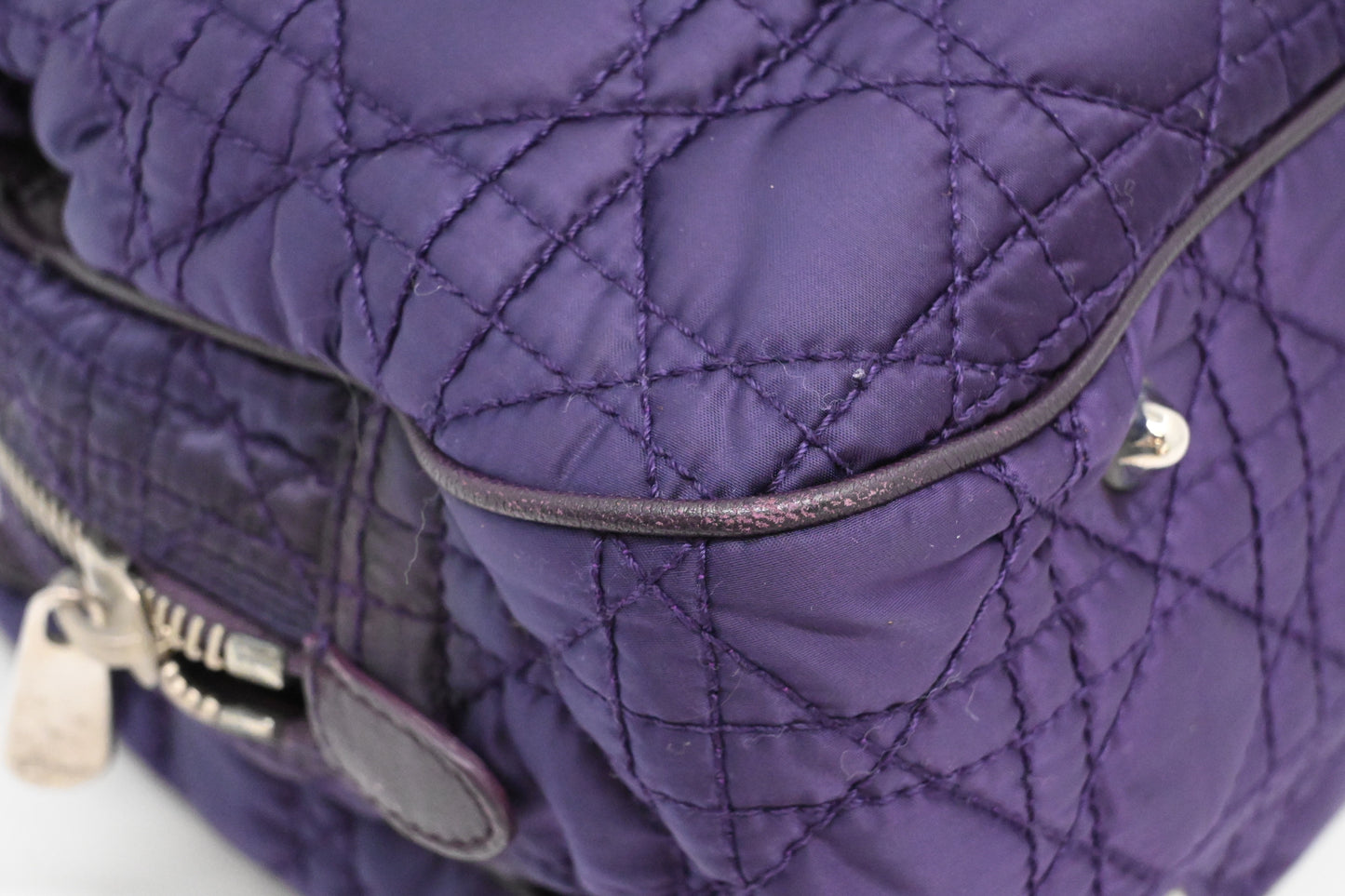 Dior Charming Lock in Purple Cannage Nylon
