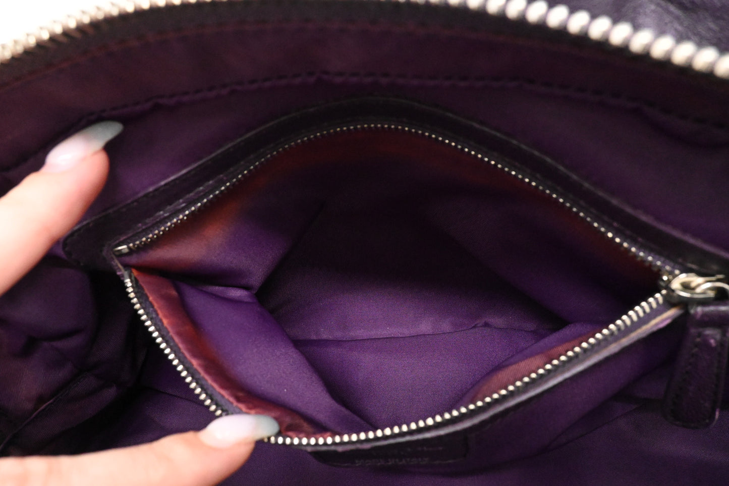 Dior Charming Lock in Purple Cannage Nylon