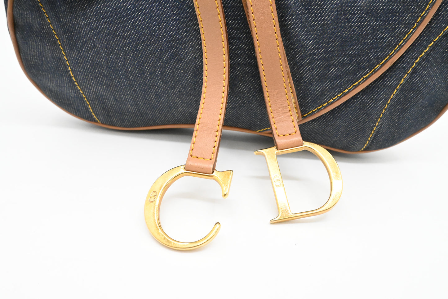 Dior Double Saddle Bag in Blue Denim Canvas