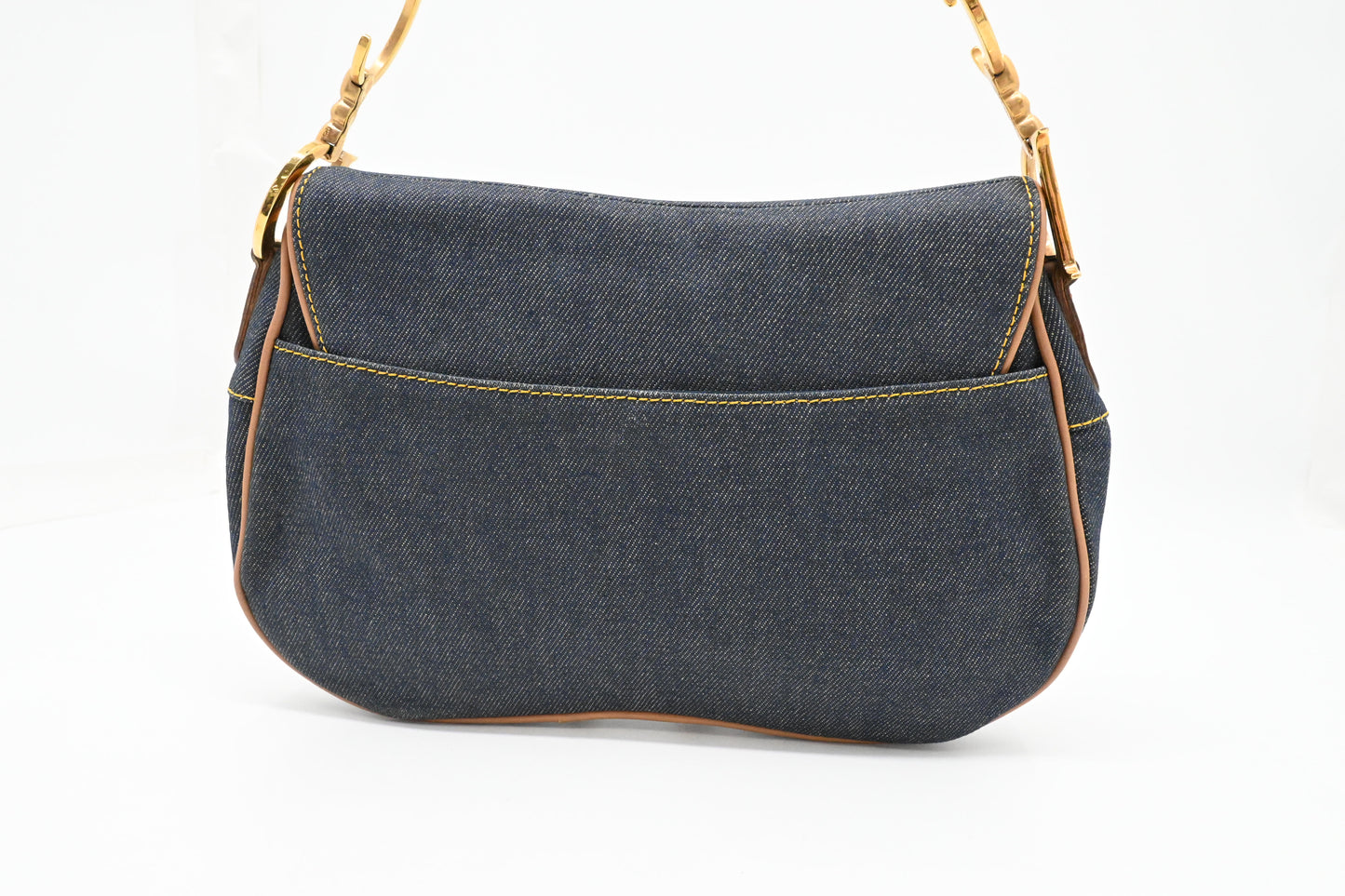 Dior Double Saddle Bag in Blue Denim Canvas