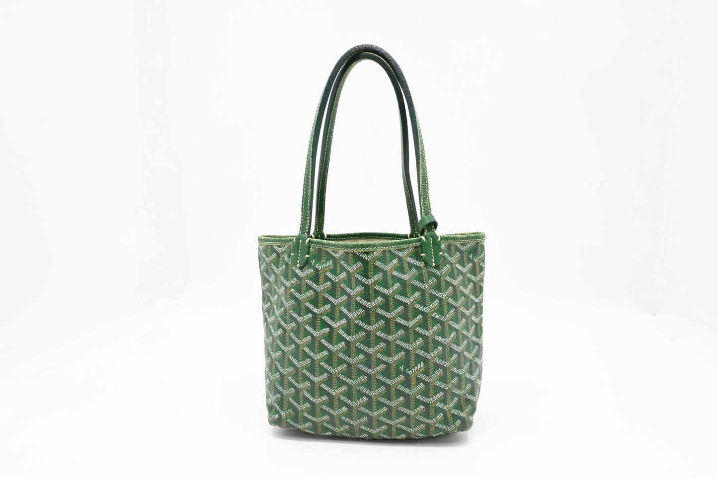 Goyard Junior Saint Louis in Green Goyardine Canvas