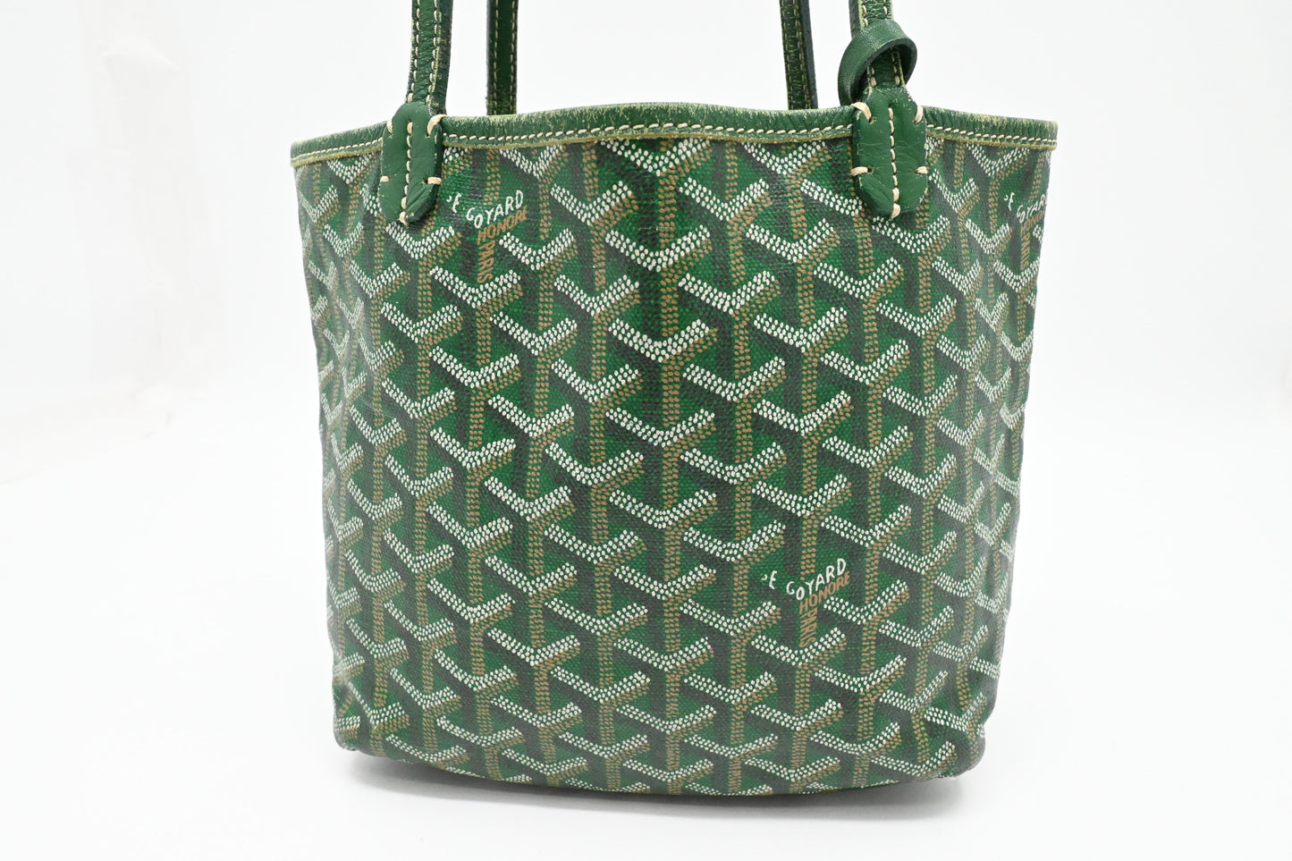 Goyard Junior Saint Louis in Green Goyardine Canvas