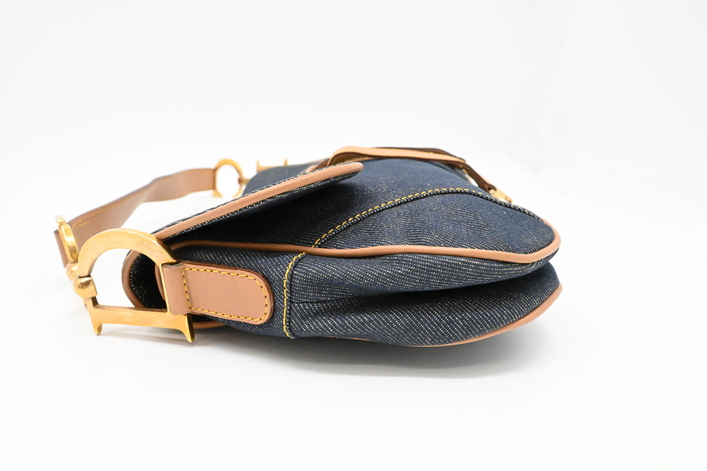 Dior Double Saddle Bag in Blue Denim Canvas