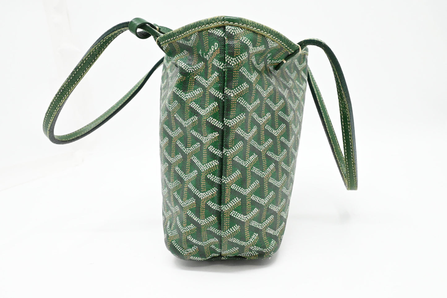 Goyard Junior Saint Louis in Green Goyardine Canvas