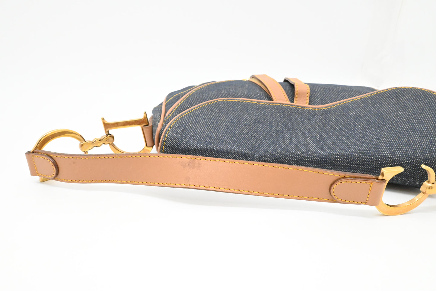 Dior Double Saddle Bag in Blue Denim Canvas