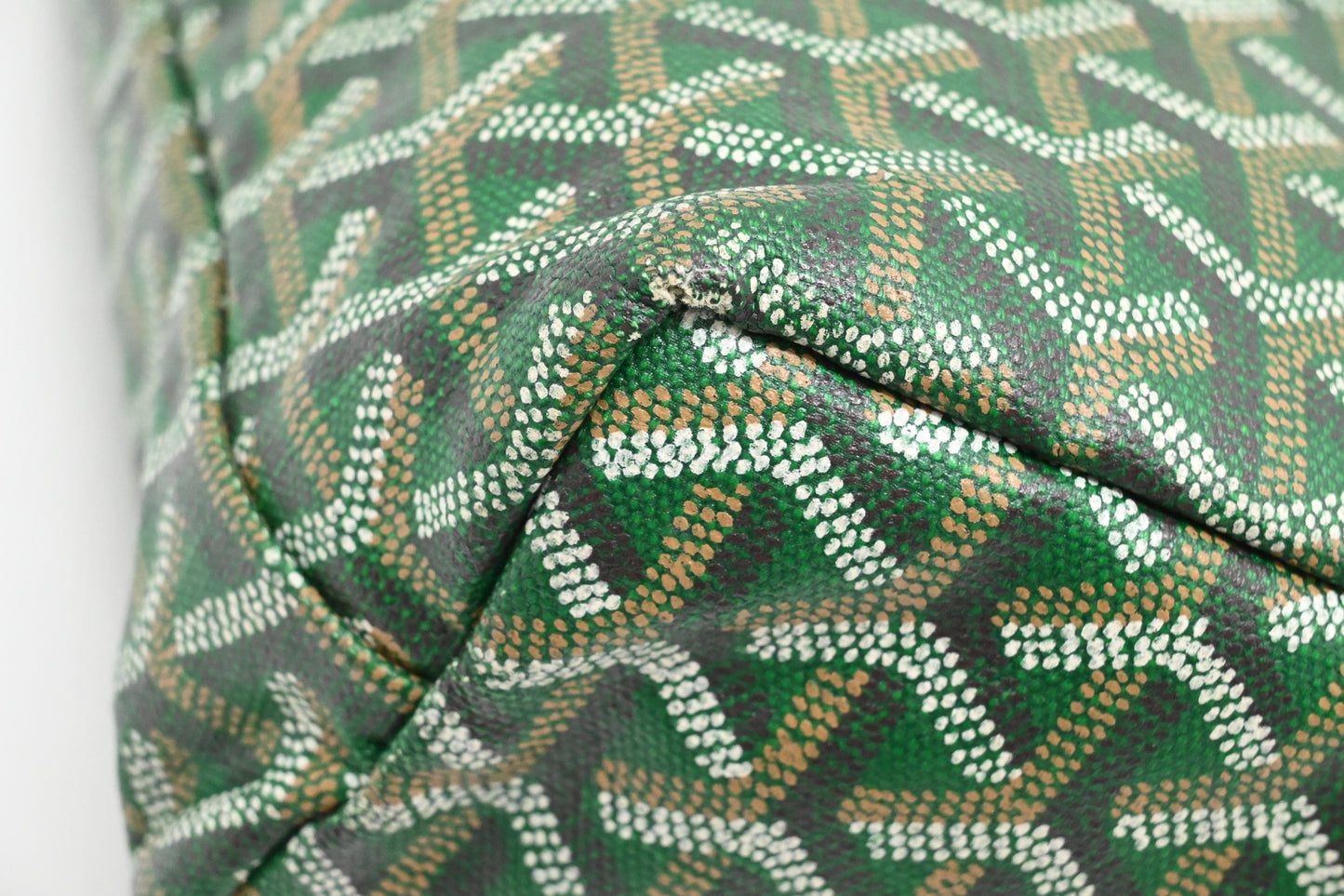Goyard Junior Saint Louis in Green Goyardine Canvas