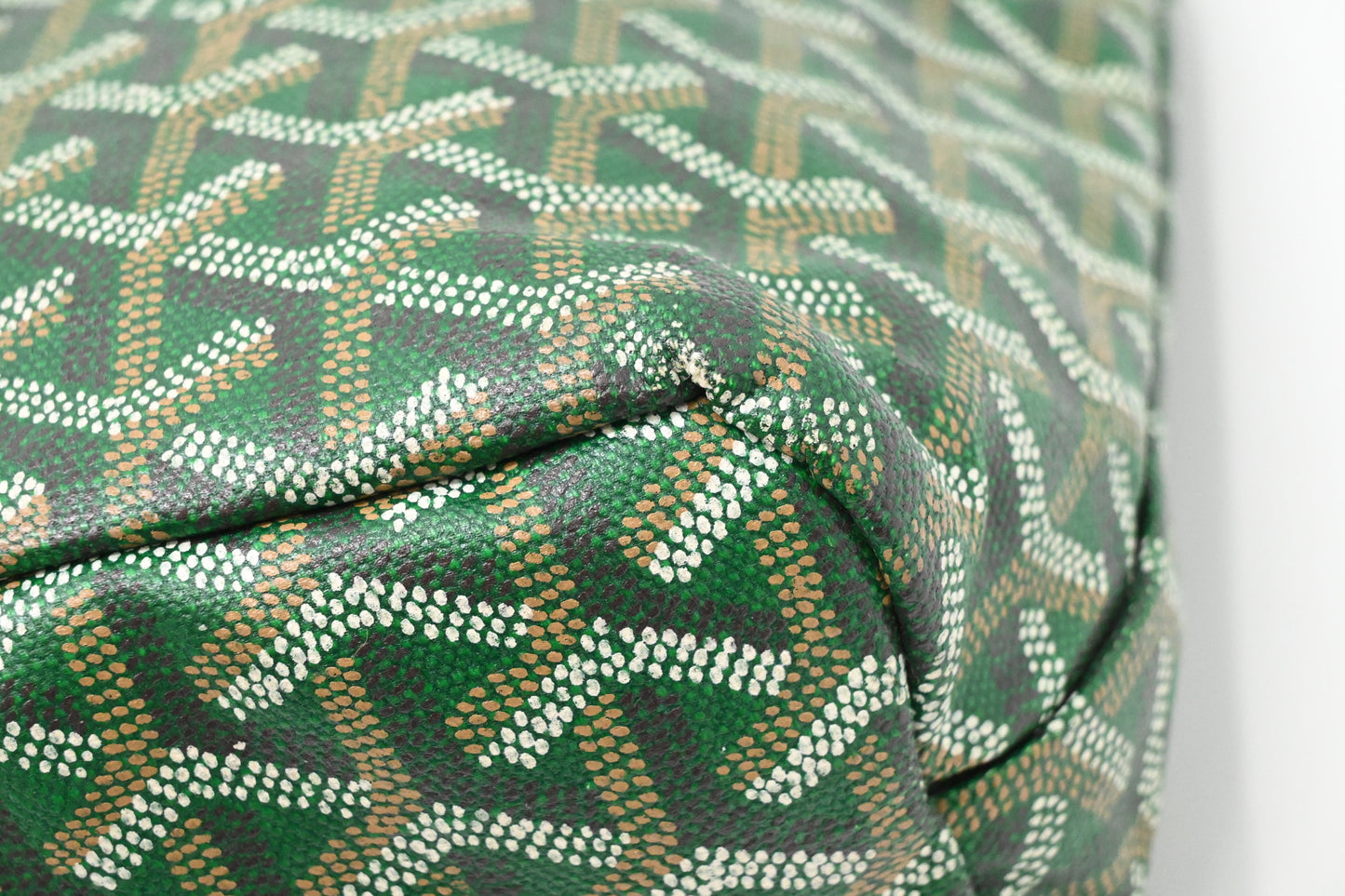 Goyard Junior Saint Louis in Green Goyardine Canvas