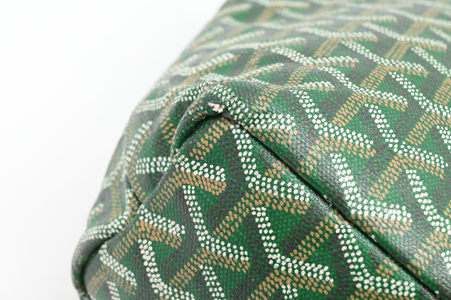 Goyard Junior Saint Louis in Green Goyardine Canvas
