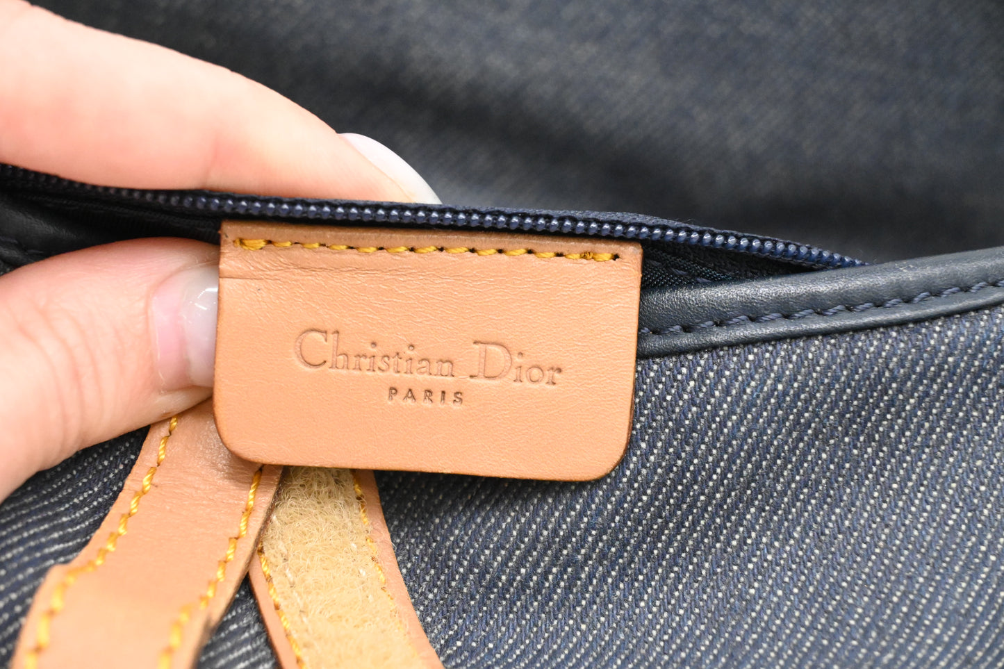 Dior Double Saddle Bag in Blue Denim Canvas