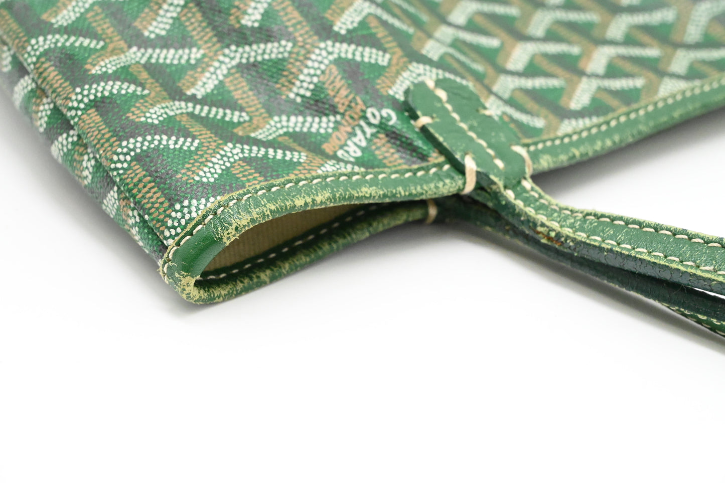 Goyard Junior Saint Louis in Green Goyardine Canvas
