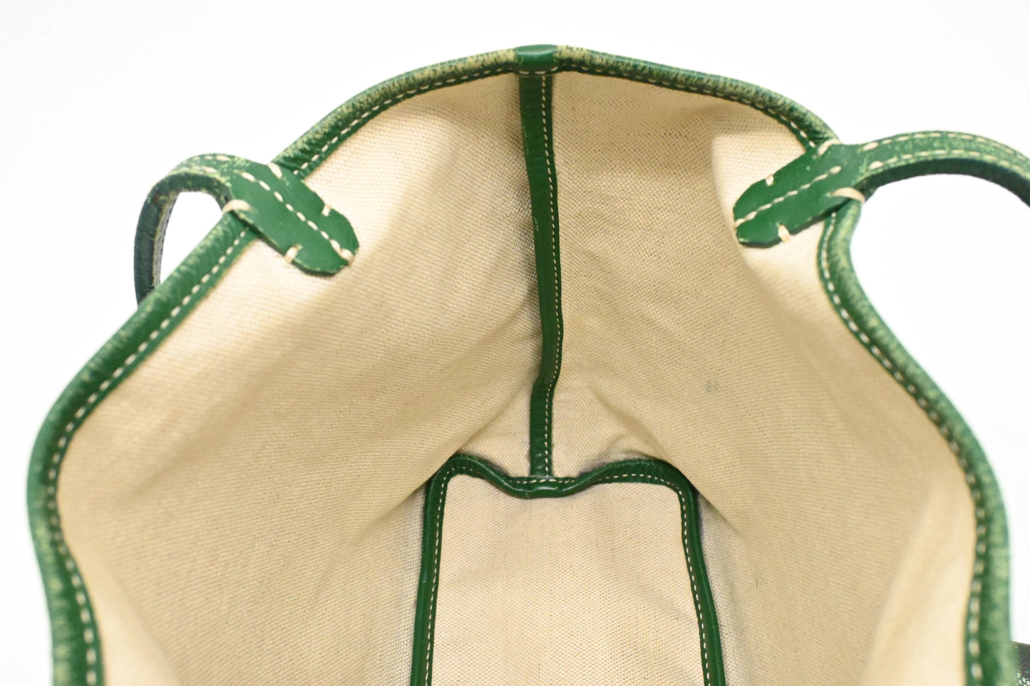 Goyard Junior Saint Louis in Green Goyardine Canvas