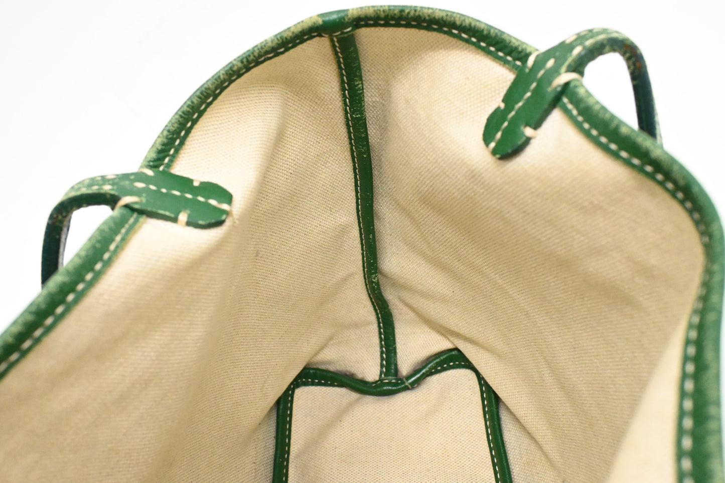 Goyard Junior Saint Louis in Green Goyardine Canvas