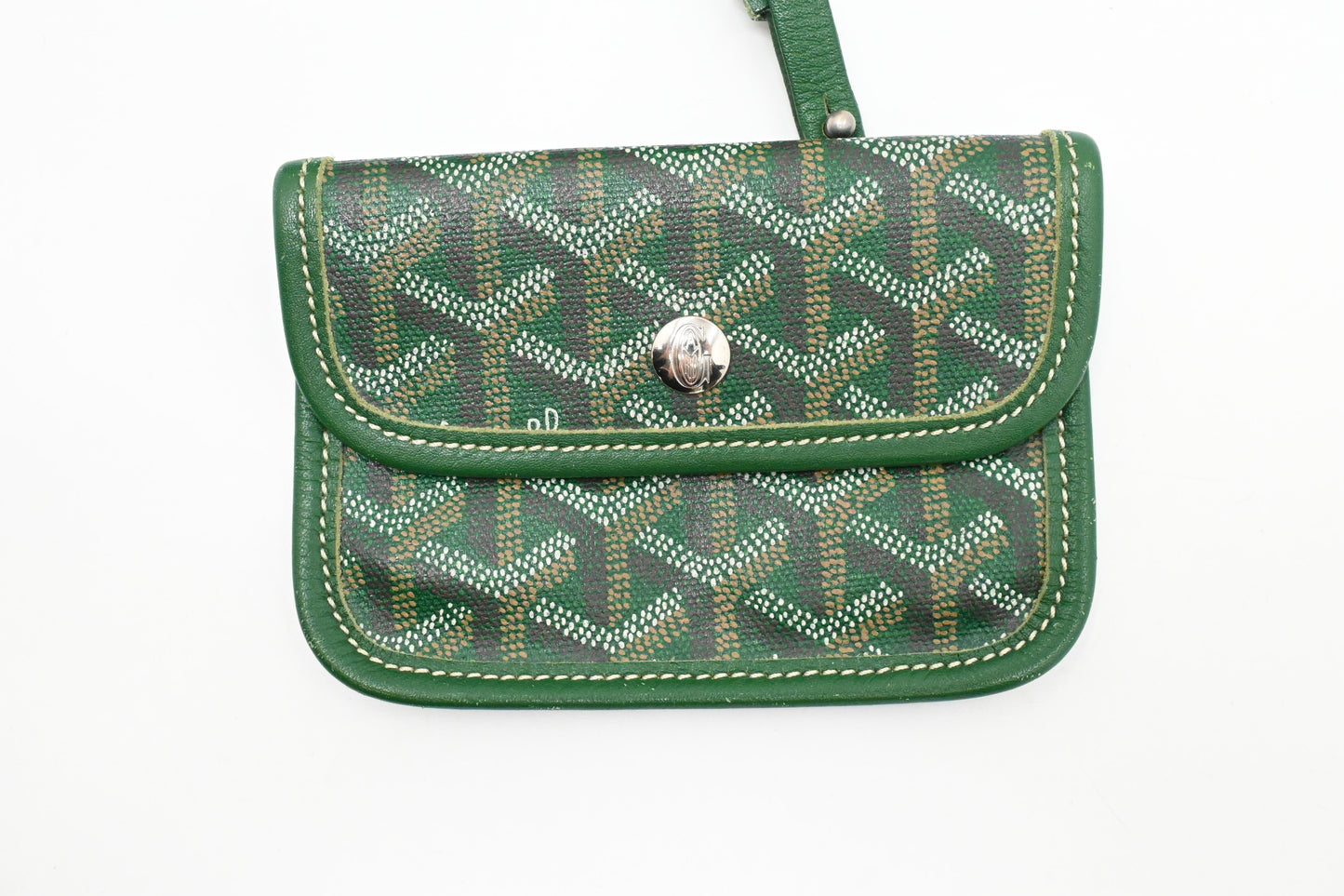 Goyard Junior Saint Louis in Green Goyardine Canvas