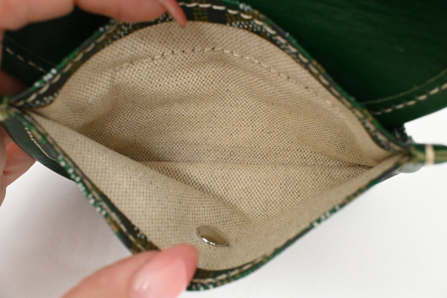 Goyard Junior Saint Louis in Green Goyardine Canvas