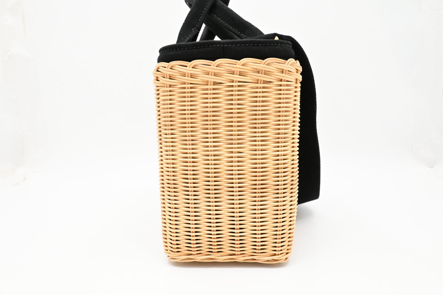 Prada Midollino Canapa Wicker in Black Canvas