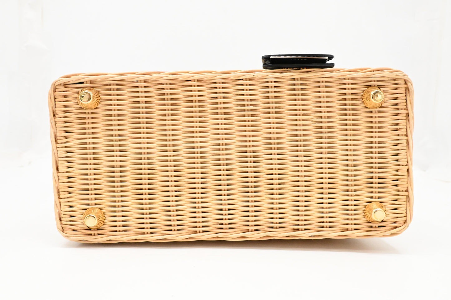 Prada Midollino Canapa Wicker in Black Canvas