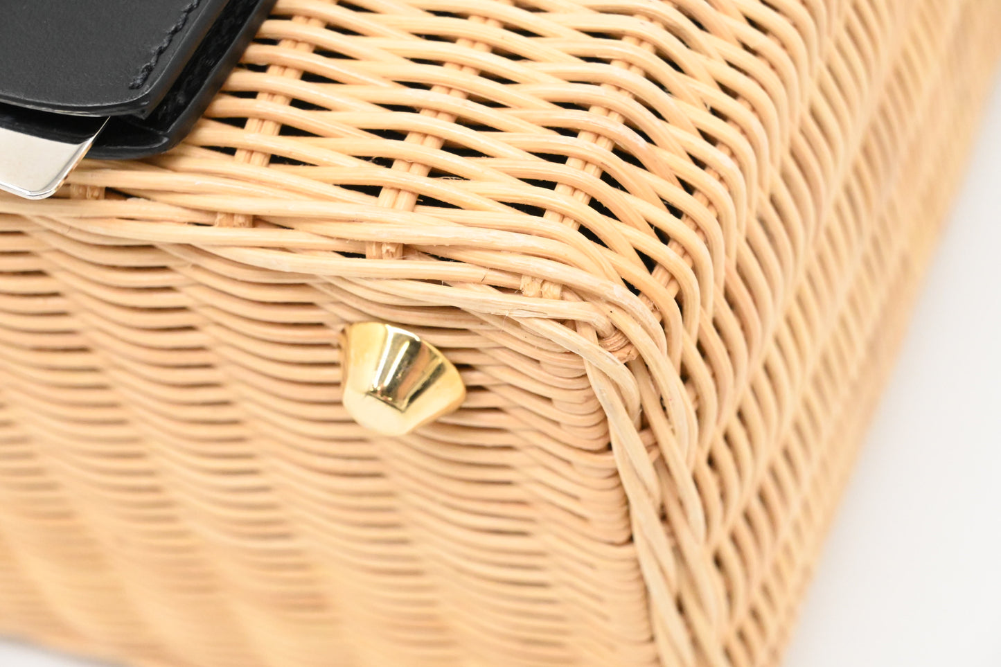 Prada Midollino Canapa Wicker in Black Canvas