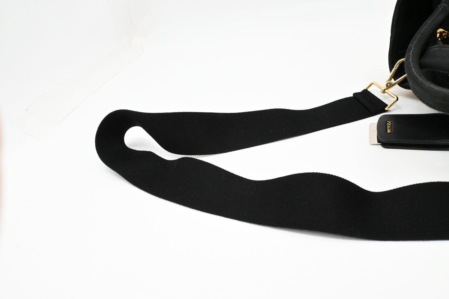 Prada Midollino Canapa Wicker in Black Canvas