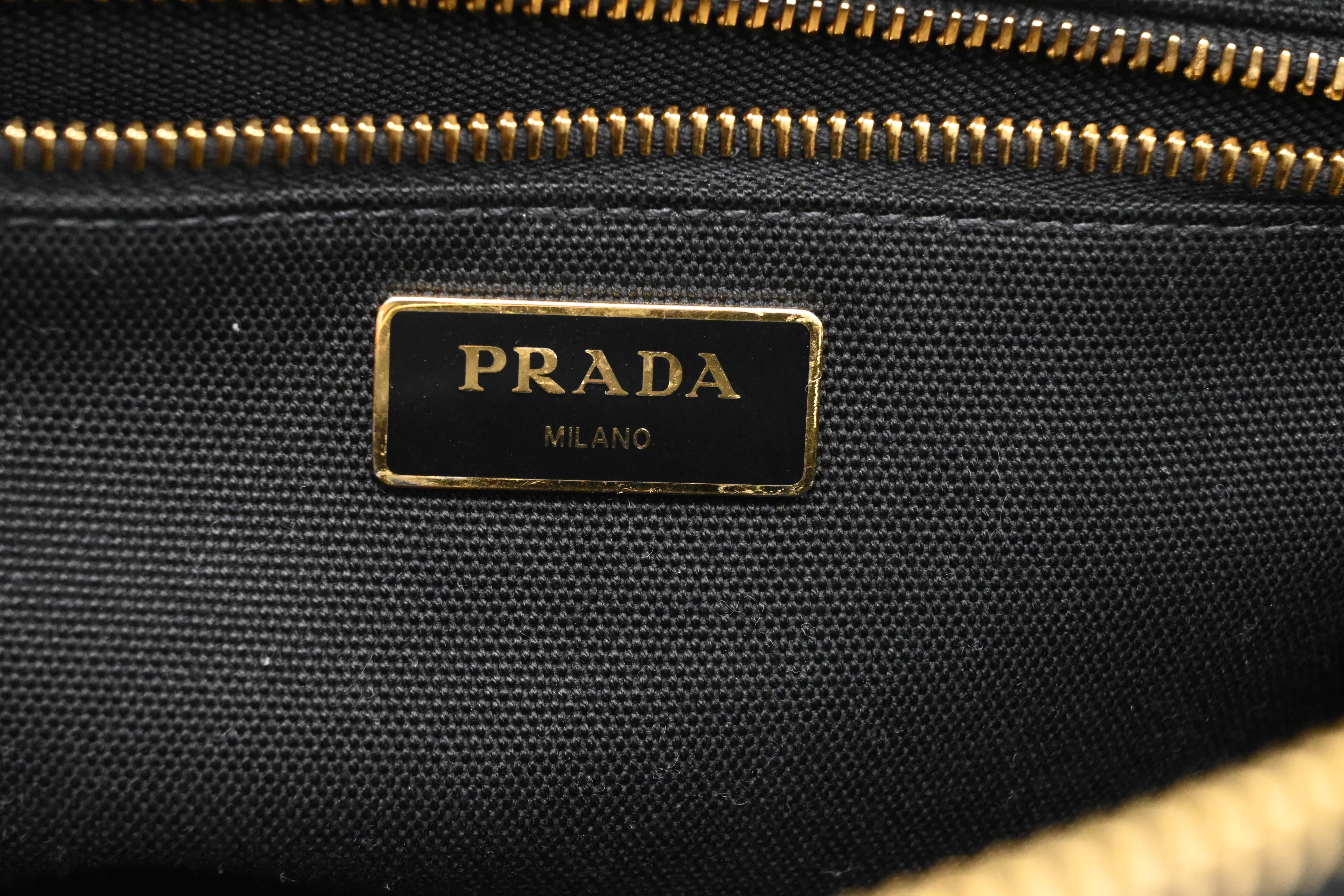 Prada Midollino Canapa Wicker in Black Canvas – Weekly Lux Drop