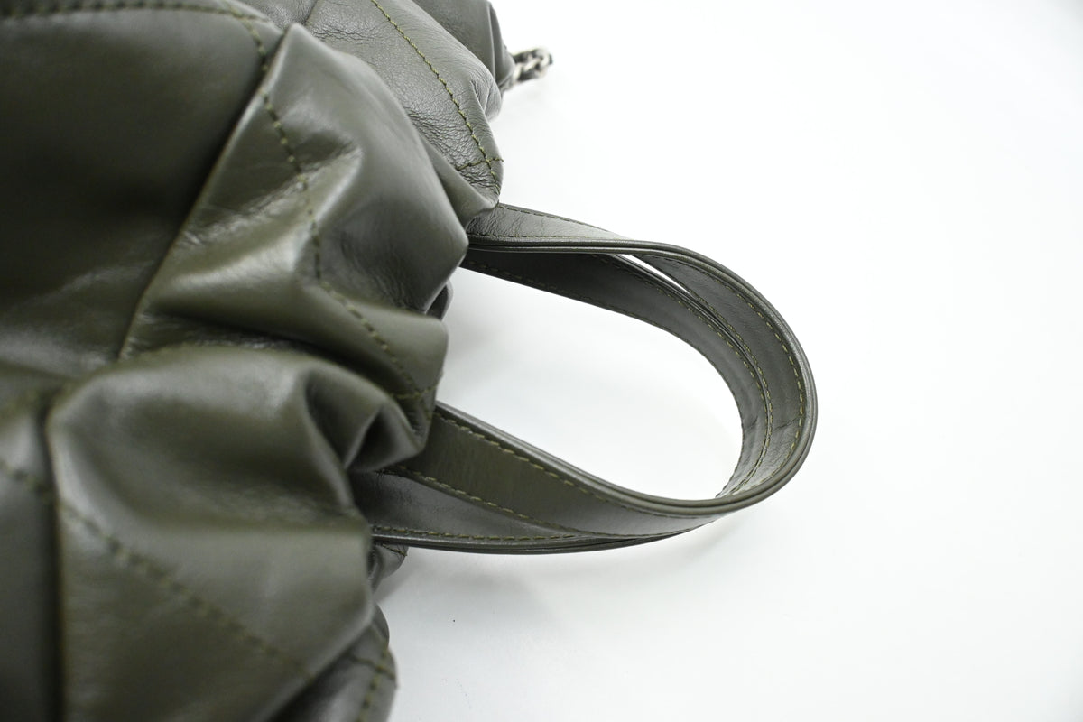 Chanel 22 Backpack in Khaki Green Leather