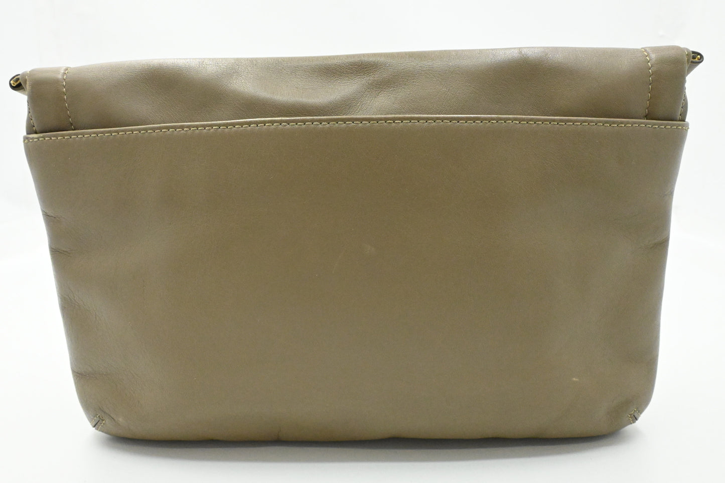 Jimmy Choo Pouch in Olive Brown Leather