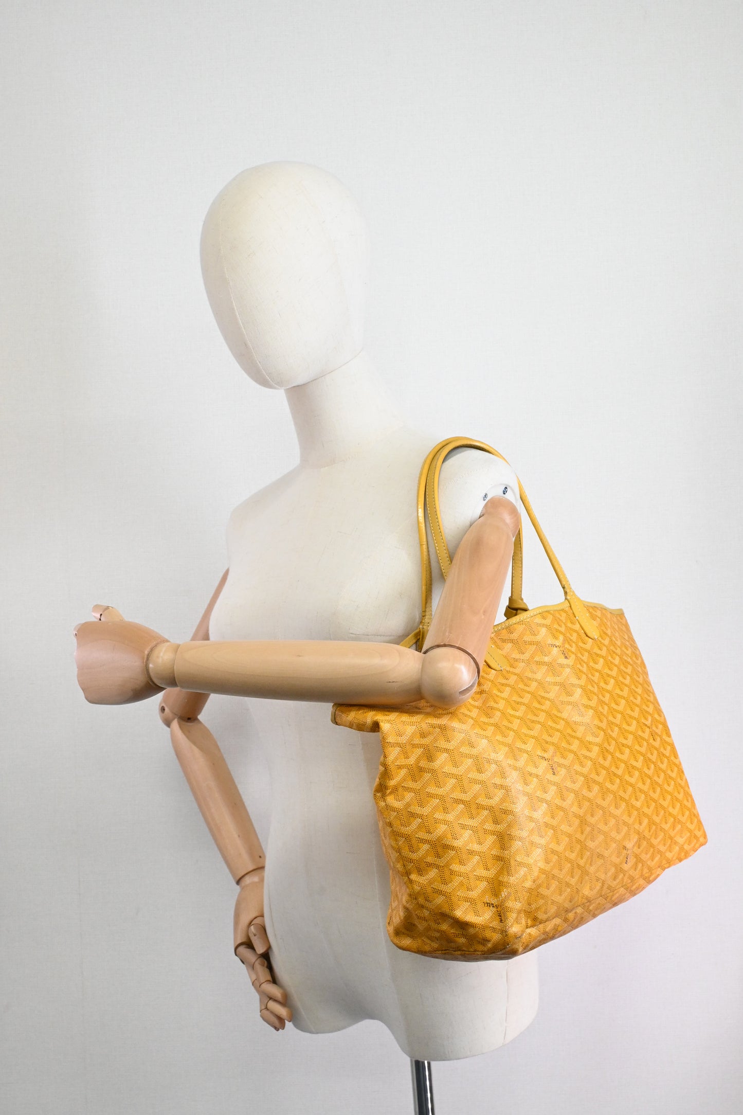 Goyard Saint Louis PM in Yellow Goyardine Canvas