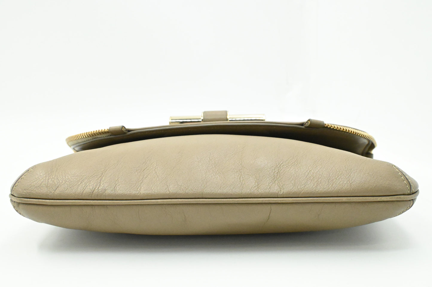 Jimmy Choo Pouch in Olive Brown Leather