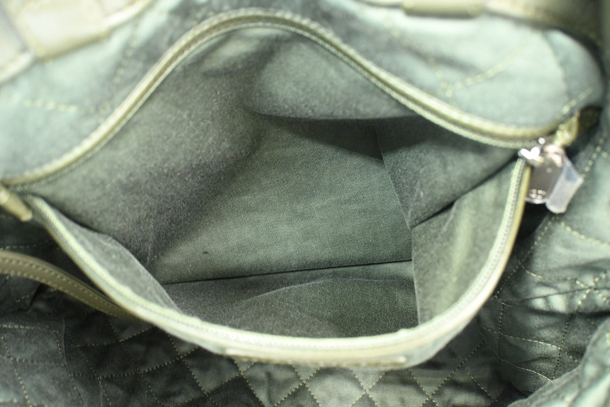 Chanel 22 Backpack in Khaki Green Leather