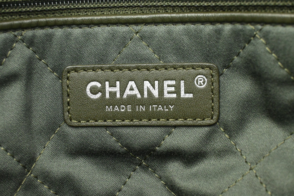 Chanel 22 Backpack in Khaki Green Leather