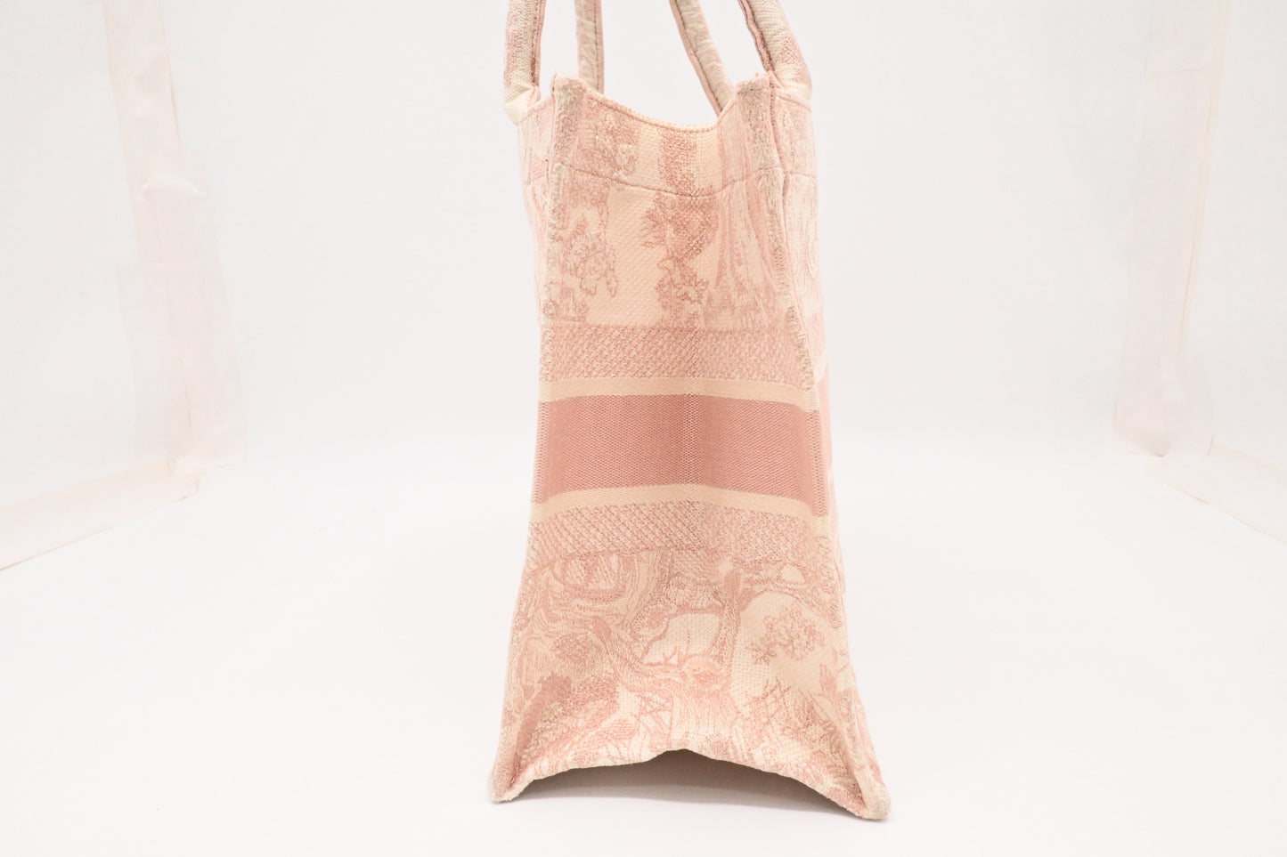 Dior Medium Book Tote in Pink Toile de Jouy Sauvage Embroidery